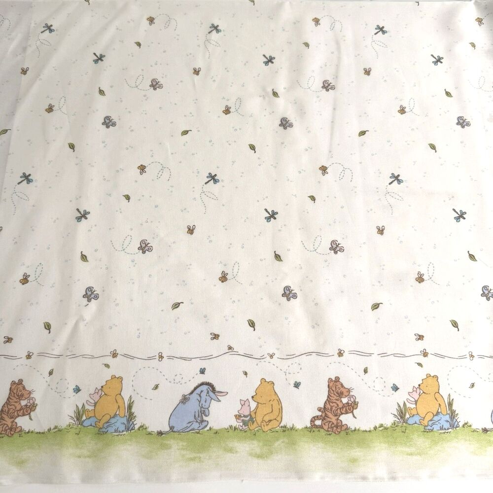 Classic Pooh Springs 2517 Single Border Cotton Blend Fabric 1 Yard x 45" Vtg